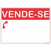 Placa para sinalização, Vende-se, 20 x 30cm, PAL-01391, Plascony - PT 1 UN