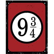 Placa Decorativa 9 ¾ DEC18 Sinalize CX 1 UN Placa Decorativa 9 ¾ DEC18 Sinalize CX 1 UN