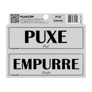 Placa p/sinaliz. 15x10 puxe/empurre PAL-01201 Plascony PT 1 UN Placa p/sinaliz. 15x10 puxe/empurre PAL-01201 Plascony PT 1 UN