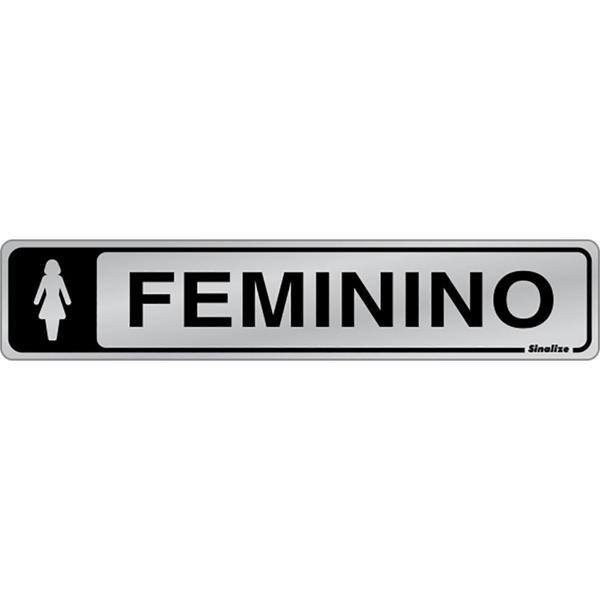 Placa para sinalização  5x25 banheiro feminino, 100DP, Sinalize - CA 1 UN