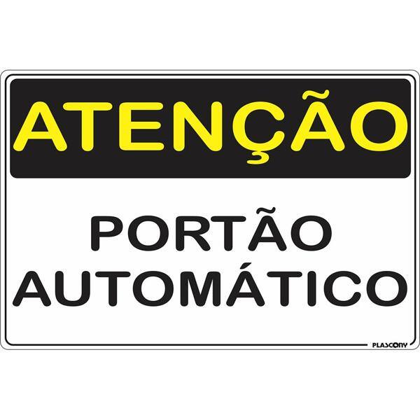 Placa de sinalização, Portão automático, PAL-01272, Plascony - PT 1 UN