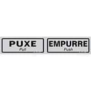 Placa para sinalização, Puxe e empurre, 12,5x4,8, 620AA, Sinalize - CT 1 UN Placa para sinalização, Puxe e empurre, 12,5x4,8, 620AA, Sinalize - CT 1 UN