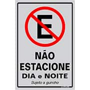 Placa para sinalização, Não estacione, 19,5x2,9, 650AA, Sinalize - PT 1 UN