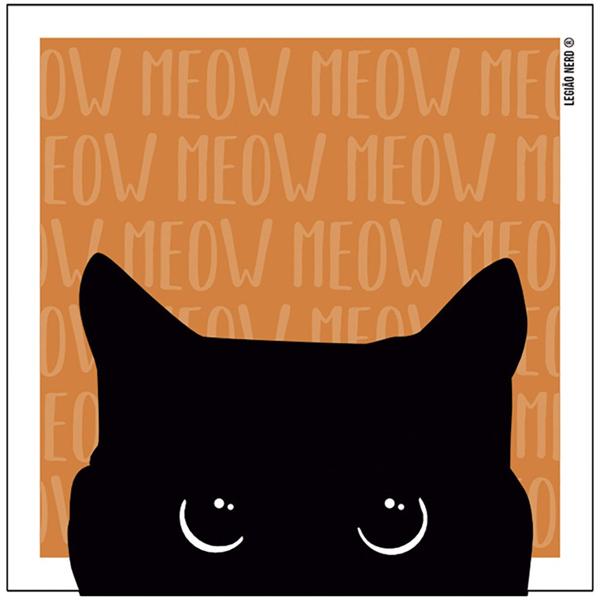 Placa decorativa, Meow, PL350, Legião Nerd - BT 1 UN