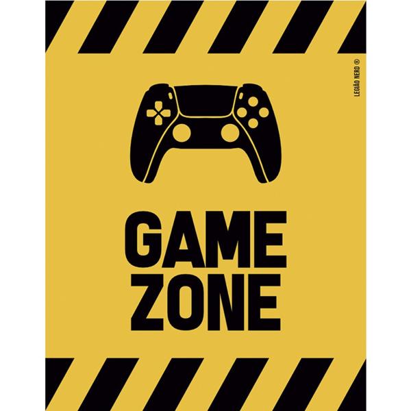 Placa decorativa, Game Zone PS, PL443, Legião Nerd - BT 1 UN