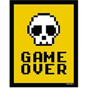 Placa decorativa, Game Over Skull, PL457, Legião Nerd - BT 1 UN