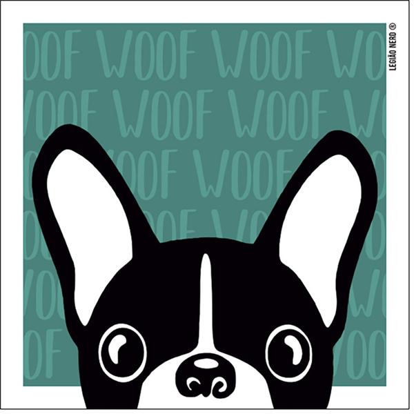 Placa decorativa, Woof Woof, PL351, Legião Nerd - BT 1 UN