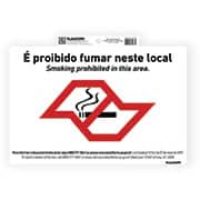 Placa para sinalização, 20cm x 30cm, Proibido fumar, Lei SP, PAL-01358, Plascony PT 1 UN