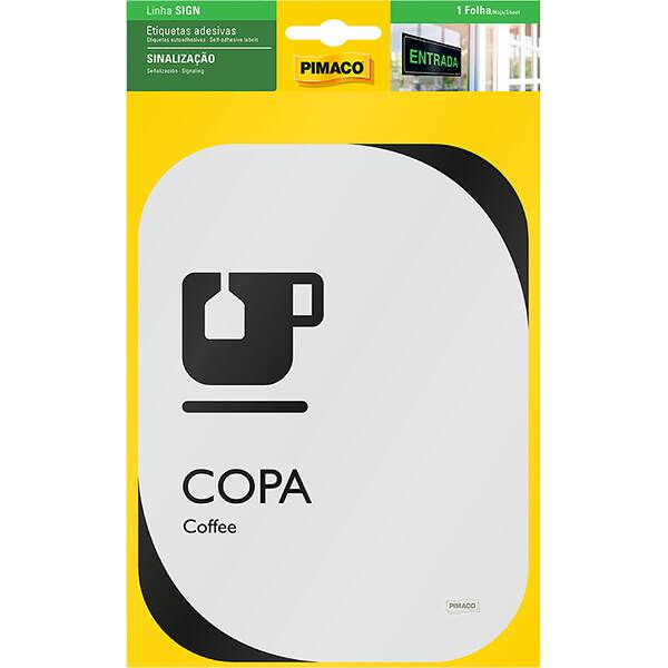 Placa para sinalização adesiva, Copa, 138 x 185mm, 970976, Pimaco - PT 1 UN Placa para sinalização adesiva, Copa, 138 x 185mm, 970976, Pimaco - PT 1 UN
