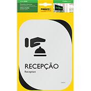 Placa para sinalização adesiva, Recepção, 138 x 185mm, 970977, Pimaco - PT 1 UN