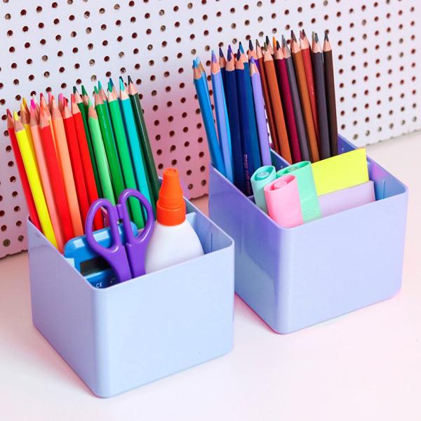 Organizador de mesa azul pastel com 3 divisórias 3020.BP.00 Dello 1 UN