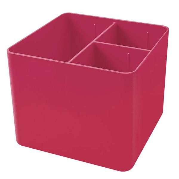 Organizador de mesa com 3 divisórias, Fullcolor, Rosa, 3020.Q0006, Dello - 1 UN