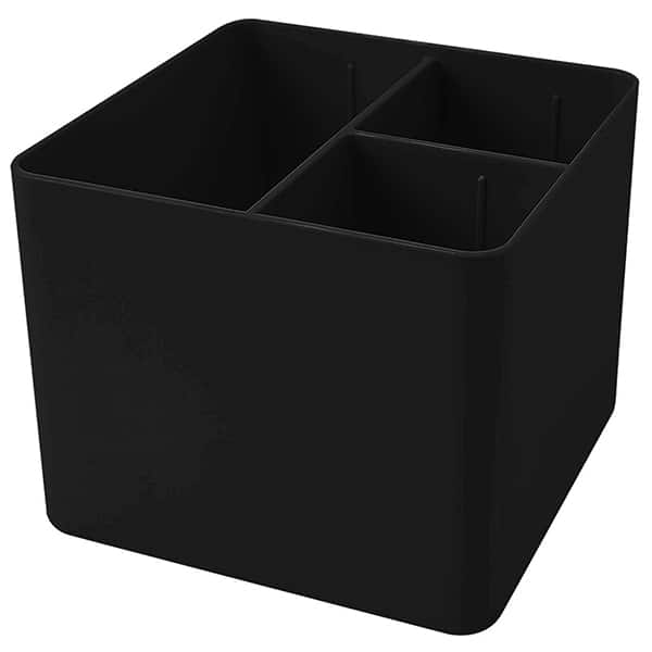 Organizador de mesa com 3 divisórias, Preto, 3020.P.000, Dello - PT 1 UN