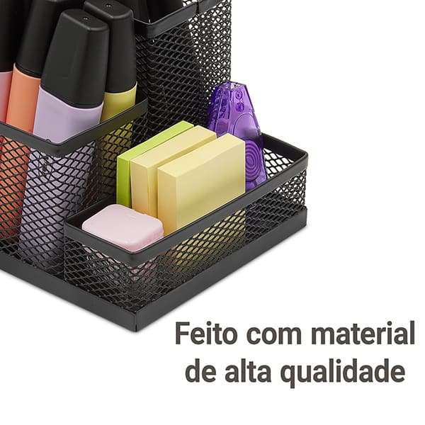 Organizador de mesa aramado preto B83-318 Spiral Office PT 1 UN