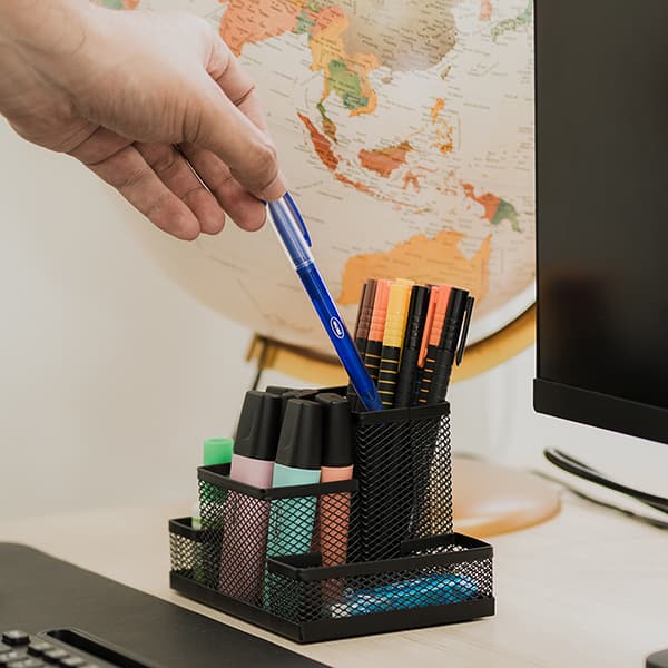 Organizador de mesa aramado preto B83-318 Spiral Office PT 1 UN