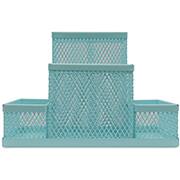 Organizador de mesa aramado verde pastel B83-318 Spiral Office PT 1 UN