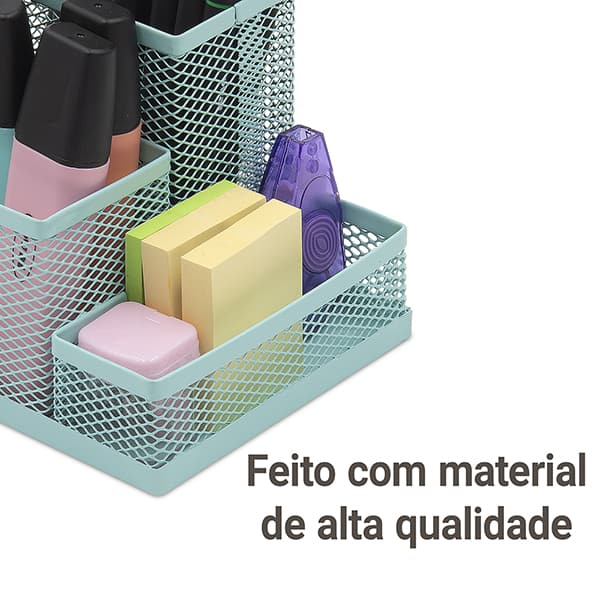 Organizador de mesa aramado verde pastel B83-318 Spiral Office PT 1 UN
