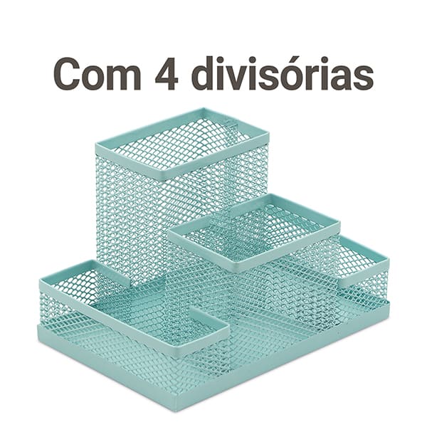 Organizador de mesa aramado verde pastel B83-318 Spiral Office PT 1 UN