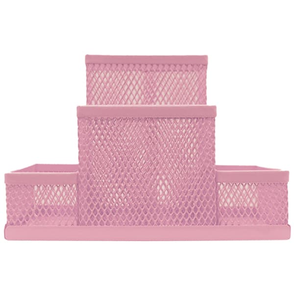 Organizador de mesa aramado rosa pastel B83-318 Spiral Office PT 1 UN Organizador de mesa aramado rosa pastel B83-318 Spiral Office PT 1 UN