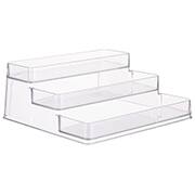 Organizador de mesa com 3 andares, 23,7 x 10,2 x 26,3cm, Cristal, UD010009, Dello - PT 1 UN