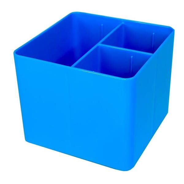 Organizador de mesa com 3 divisórias, Fullcolor, Azul, 3020.C.000, Dello - PT 1 UN