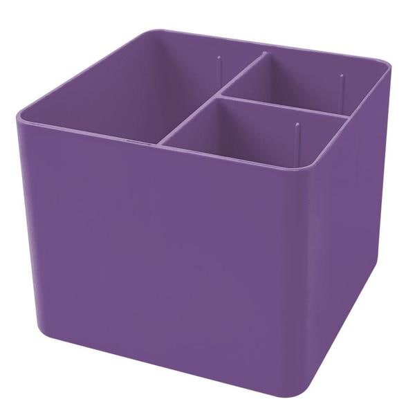 Organizador de mesa com 3 divisórias, Fullcolor, Roxo, 3020.R.000, Dello - PT 1 UN