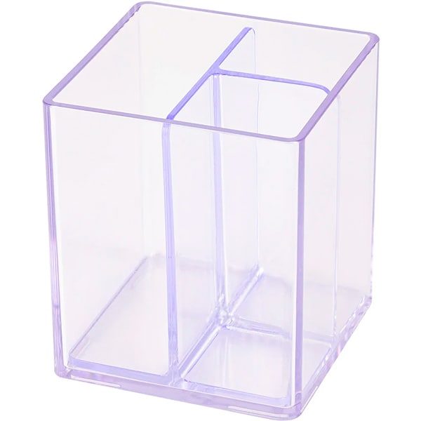 Organizador de mesa modular com divisória, cristal, 10330069, Waleu - PT 1 UN