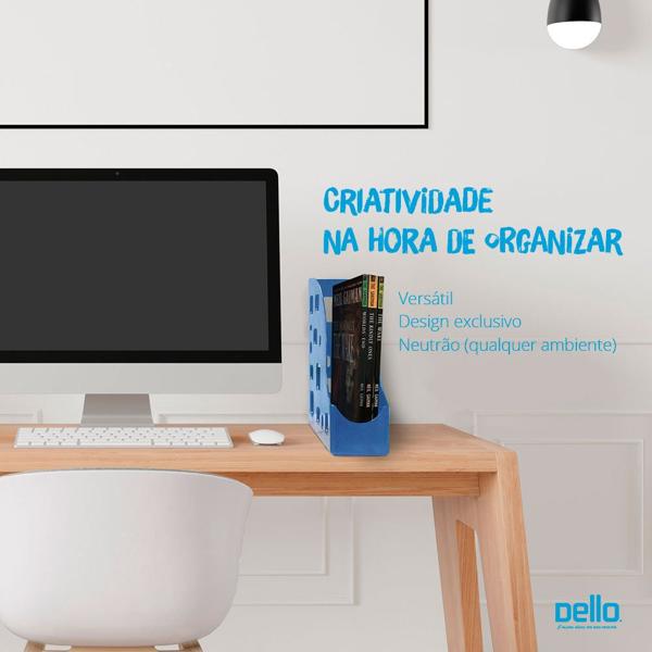 Porta Revistas Organizador, Azul Claro, Dello - PT 1 UN