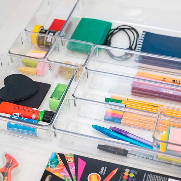 Organizador de gaveta Clear Multi, 7,5x7,5x5,4cm, OR45020, Ordene - PT 1 UN