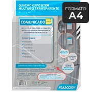 Quadro de aviso transparente, A4, PAL-01404, Plascony - PT 1 UN Quadro de aviso transparente, A4, PAL-01404, Plascony - PT 1 UN