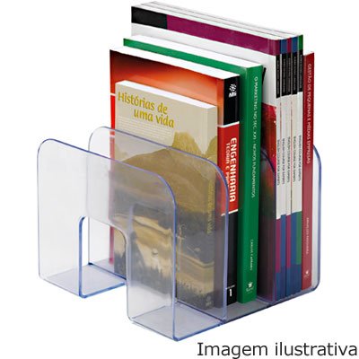Suporte p/livros cristal transparente Waleu CX 1 UN