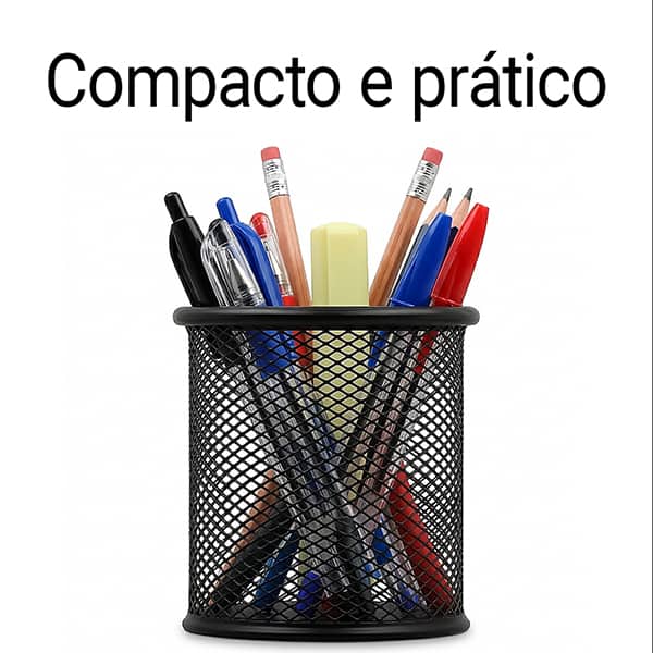 Porta lápis aramado preto B8802 Spiral Office PT 1 UN Porta lápis aramado preto B8802 Spiral Office PT 1 UN