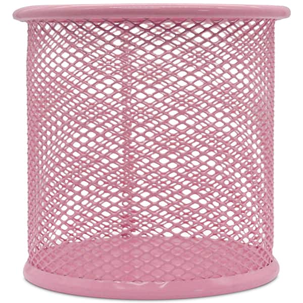 Porta lápis aramado rosa pastel B8802 Spiral Office PT 1 UN