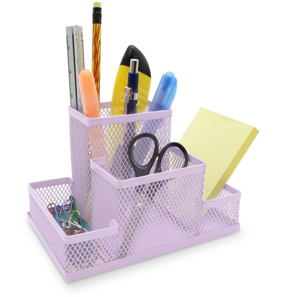 Organizador De Mesa Aramado Lilás Pastel B83 318 Spiral Office 3901