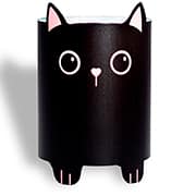 Porta Lápis de Aço, Gata Lili, Preto, 10321004 , Geguton - PT 1 UN