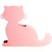 Porta lápis com suporte para celular em aço, Gato, Rosa, 10271015, Geguton - PT 1 UN