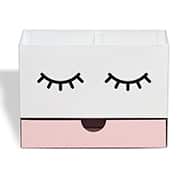 Porta Lápis em Aço Duplo, Cílios, com Gaveta, 10203001, Geguton - PT 1 UN