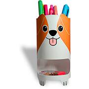 Porta lápis torre em aço, Cachorro Gugu, Caramelo, 10371010, Geguton - PT 1 UN