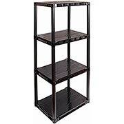 Estante plástica c/ 4 prateleiras modular preto PTR10 São Bernardo PT 1 UN Estante plástica c/ 4 prateleiras modular preto PTR10 São Bernardo PT 1 UN
