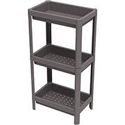Estante plástica com 3 prateleiras, Base, Cinza, 10112300020, Grifit - PT 1 UN