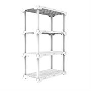 Estante plástica com 4 prateleiras modular, Cube, Branca, 39011, Grifit - PT 1 UN Estante plástica com 4 prateleiras modular, Cube, Branca, 39011, Grifit - PT 1 UN