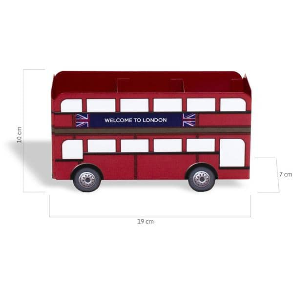 Porta lápis aço Ônibus Londres Geguton PT 1 UN