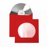 Envelope p/Cd /dvd 126x126mm vermelho c/janela Celucat BT 10 UN