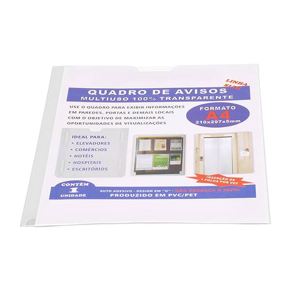 Quadro de Aviso A4 Slim 108 Plastic PT 1 UN
