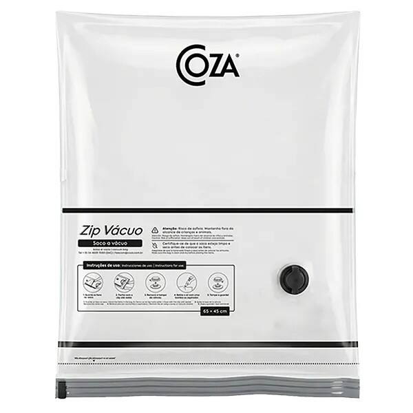Saco Organizador a Vácuo M, 65 x 45cm, 30281/3001, Coza - PT 1 UN Saco Organizador a Vácuo M, 65 x 45cm, 30281/3001, Coza - PT 1 UN