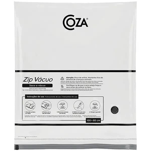 Saco Organizador a Vácuo GG, 100 x 80cm, 30283/3001, Coza - PT 1 UN Saco Organizador a Vácuo GG, 100 x 80cm, 30283/3001, Coza - PT 1 UN