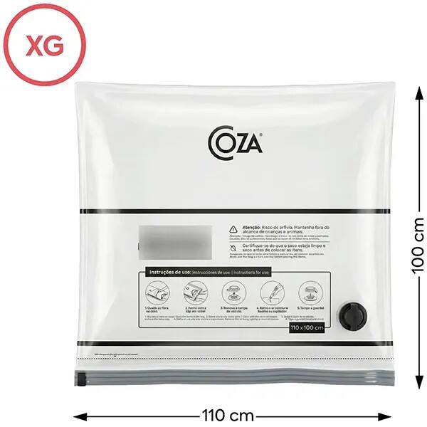 Saco Organizador a Vácuo XG, 110x100cm, 30284/3001, Coza - PT 1 UN Saco Organizador a Vácuo XG, 110x100cm, 30284/3001, Coza - PT 1 UN