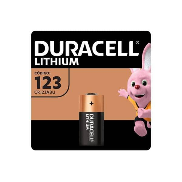 Bateria eletrônica litio Duracell CR123 - 3 volts - BT 1 UN