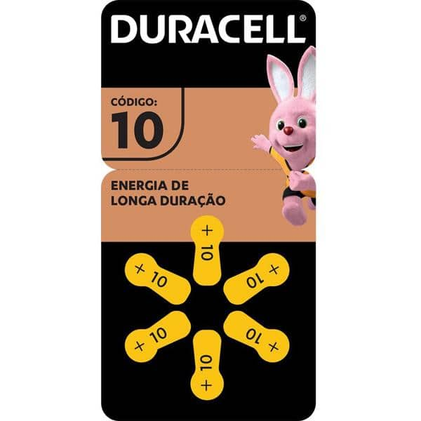 Pilha auditiva Duracell 10 - BT 6 UN