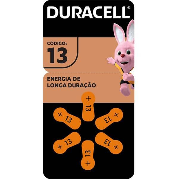 Pilha auditiva Duracell 13 - BT 6 UN